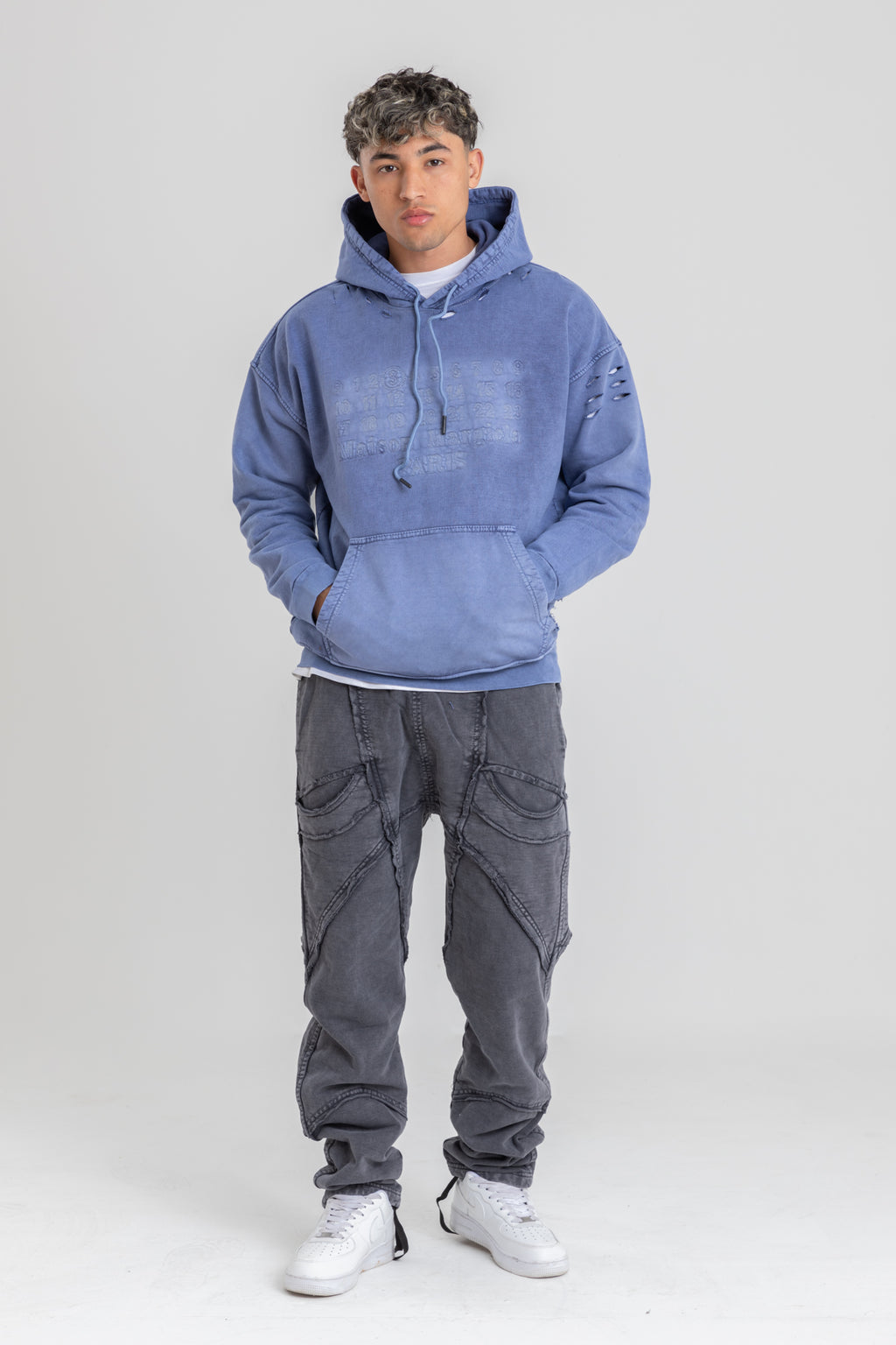 RIPPED WASHED HOODIE