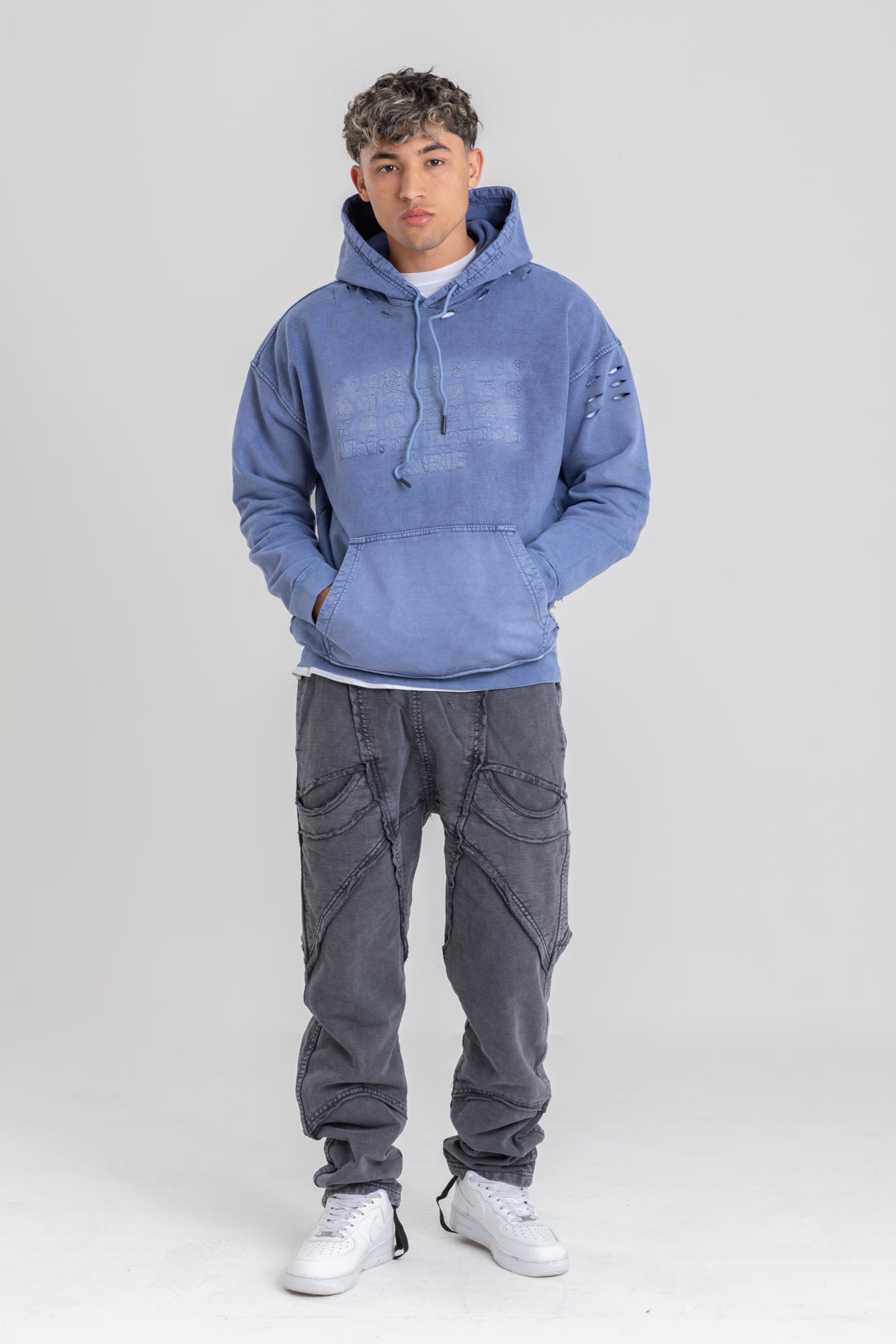 RIPPED WASHED HOODIE