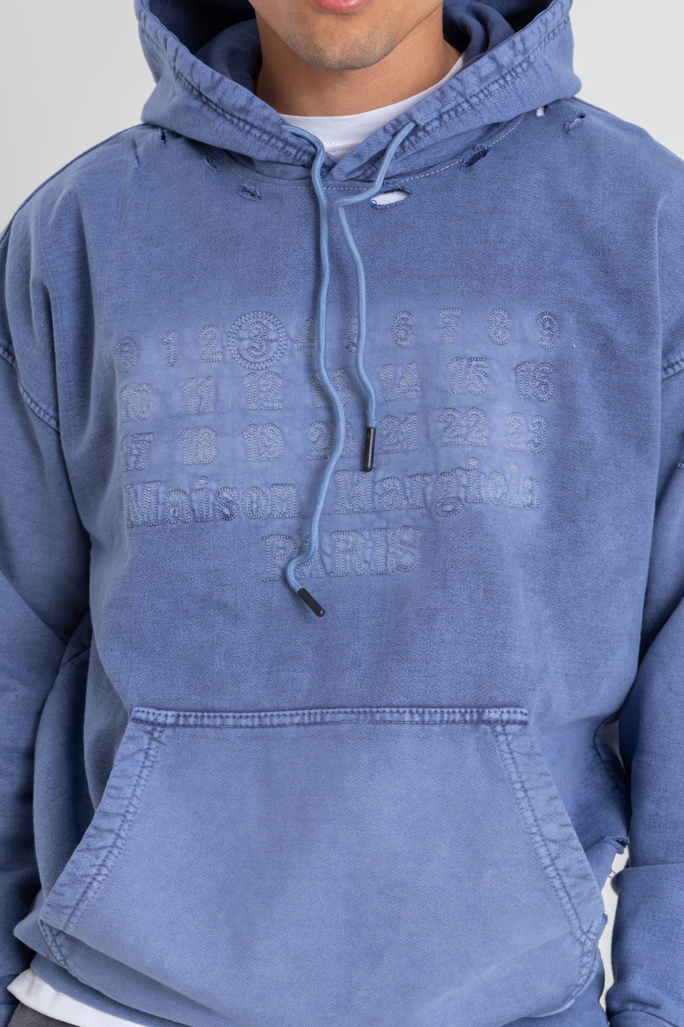 RIPPED WASHED HOODIE