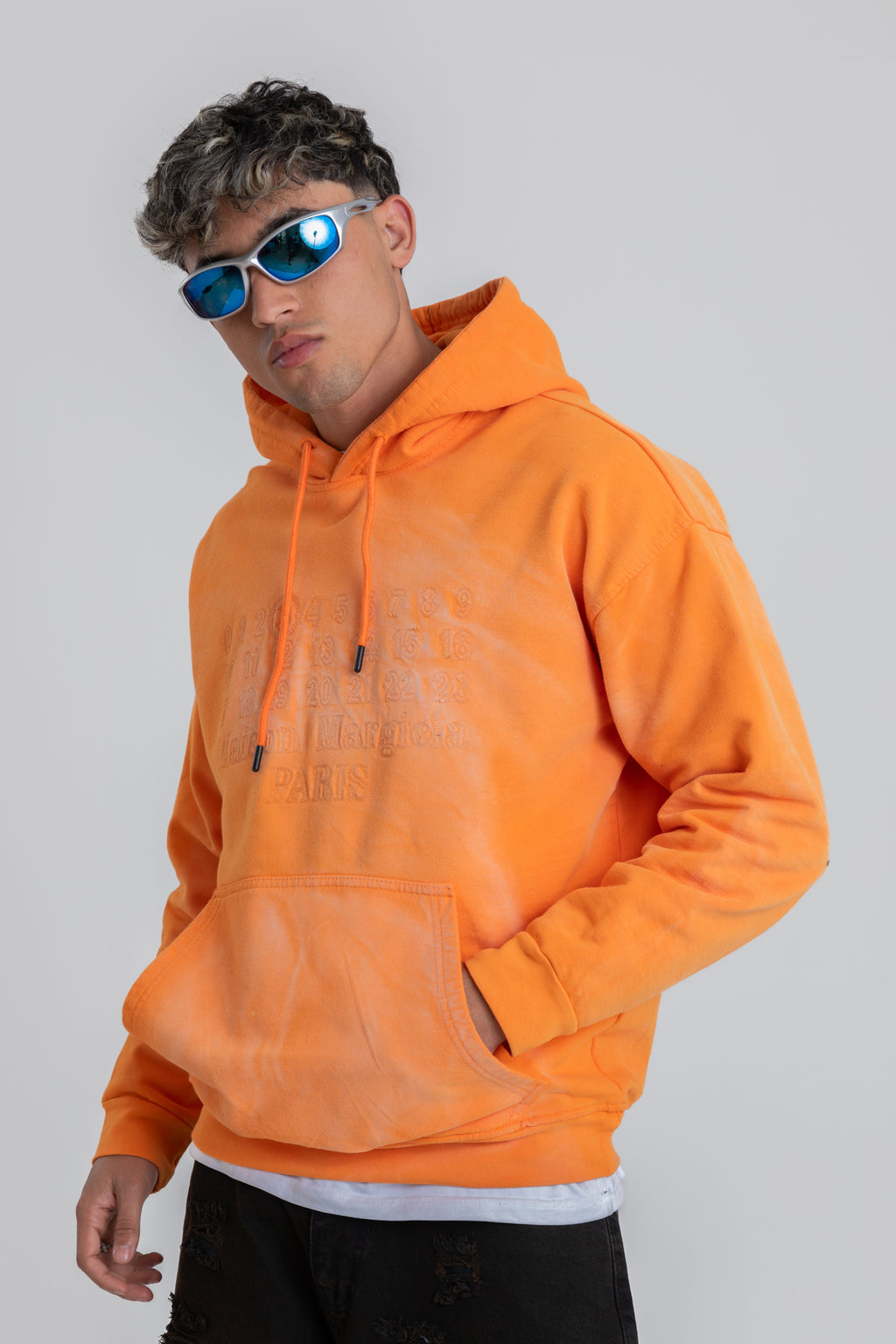 ORANGE WASHED HOODIE