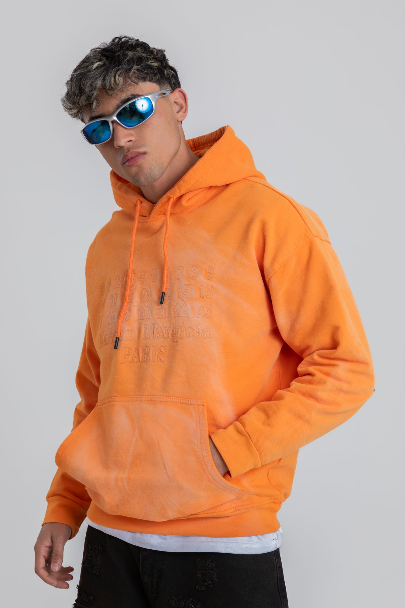 ORANGE WASHED HOODIE