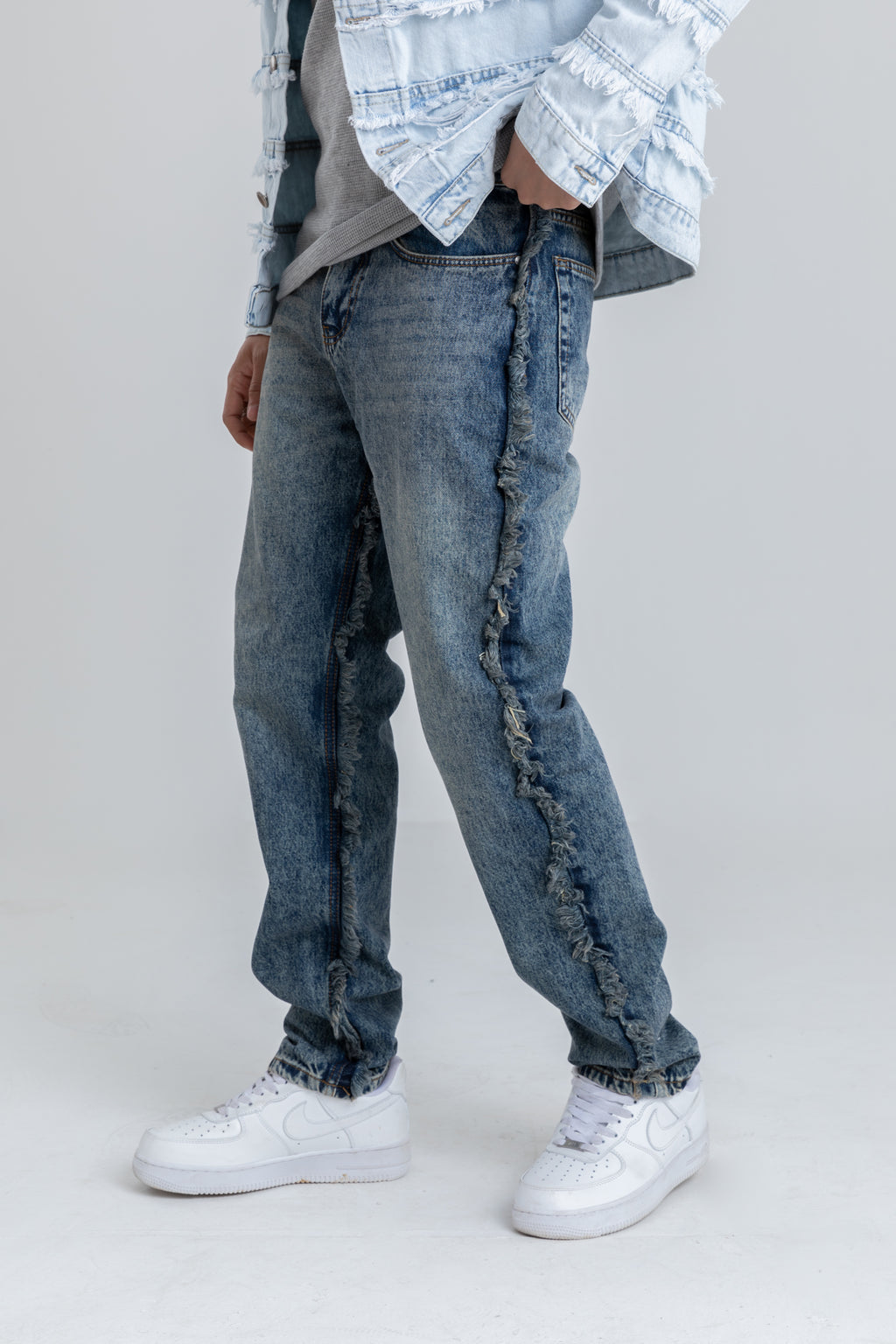 JEANS WIDE LEG WITH TASSEL