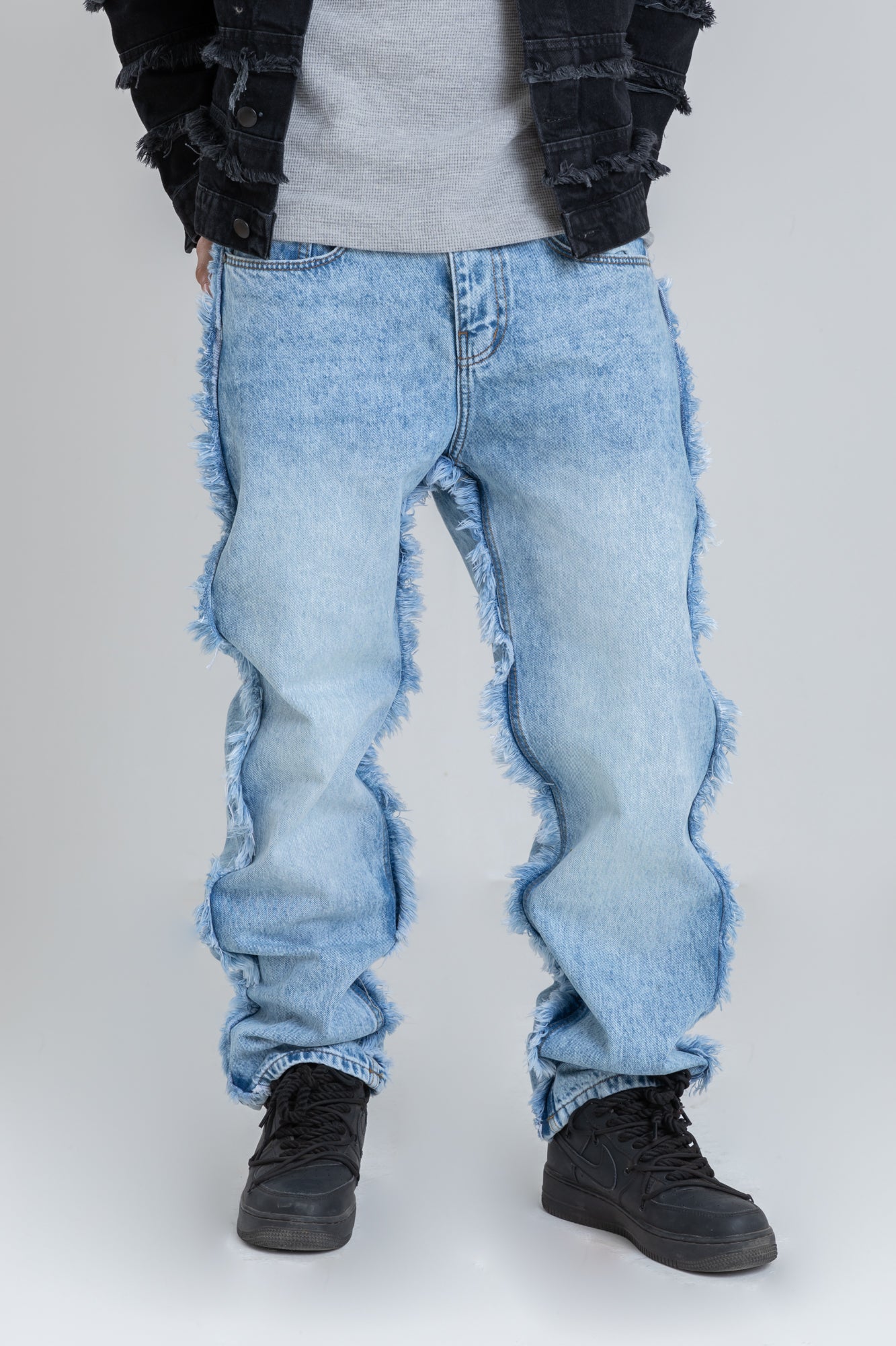 JEANS WIDE LEG WITH TASSEL