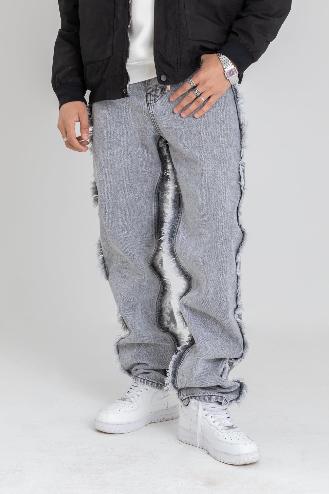 JEANS WIDE LEG WITH TASSEL